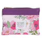 Cultivate Kindness Faux Leather Zipper Pouch