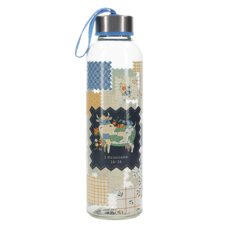Loof die Here Want Hy Is Goed Afrikaans Glass Water Bottle