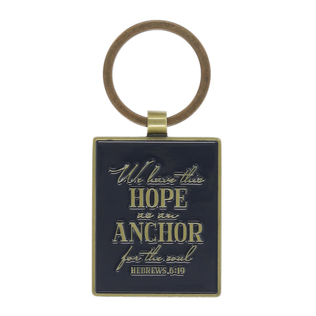 We Have This Hope as an Anchor for the Soul Epoxy Metal Key Ring