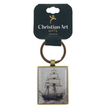 We Have This Hope as an Anchor for the Soul Epoxy Metal Key Ring
