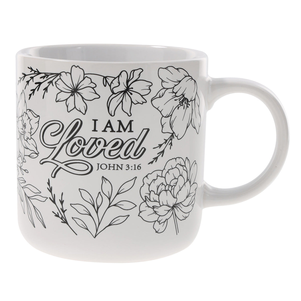 I Am Loved Ceramic Coloring Mug