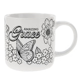 Amazing Grace Ceramic Coloring Mug