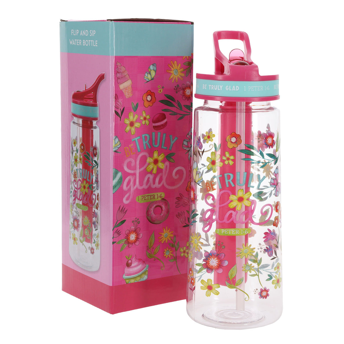 Be Truly Glad Plastic Water Bottle