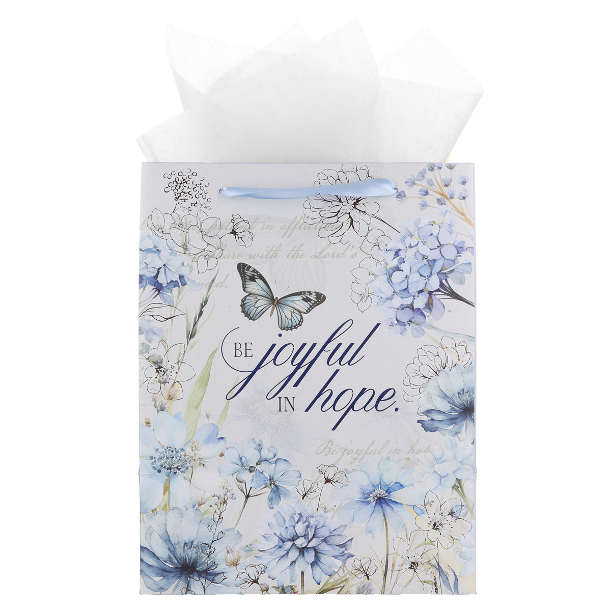 Be Joyful in Hope Large Portrait Gift Bag with Card
