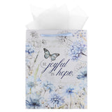 Be Joyful in Hope Large Portrait Gift Bag with Card