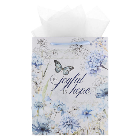 Be Joyful in Hope Large Portrait Gift Bag with Card
