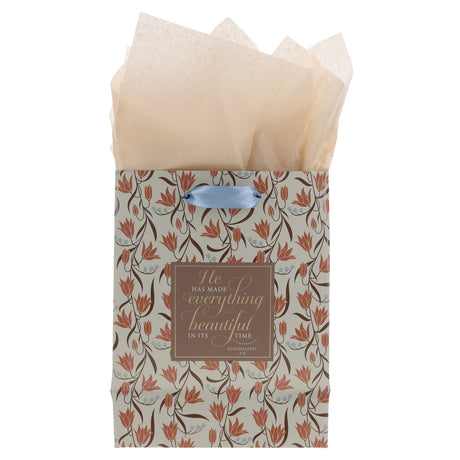 He Has Made Everything Beautiful in Its Time Medium Gift Bag with Gift Tag