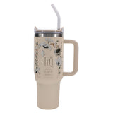 Be Still and Know That I Am God Large Stainless Steel Mug with Handle and Straw