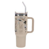 Be Still and Know That I Am God Large Stainless Steel Mug with Handle and Straw