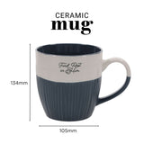 Find Rest in Him Blue Ceramic Mug