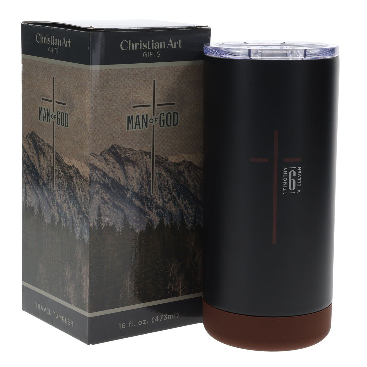 Travel Mug - Man of God (Stainless Steel, Black)