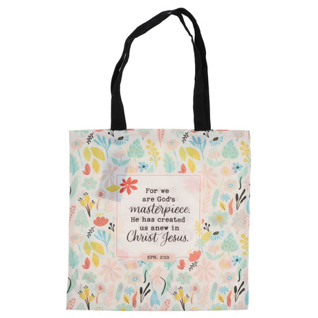For We Are God's Masterpiece Canvas Tote Bag