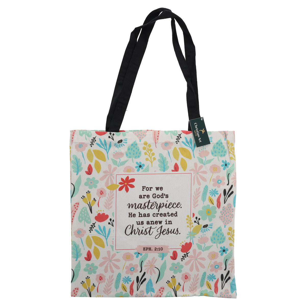 For We Are God's Masterpiece Canvas Tote Bag