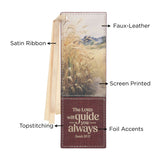 The Lord Will Guide You Always Faux Leather Bookmark