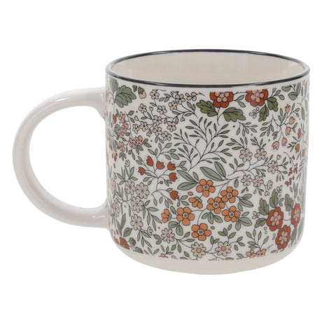 May the God of Hope Fill You with All Joy and Peace Floral Ceramic Mug