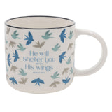 He Will Shelter You with His Wings Ceramic Mug