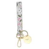 With God All Things are Possible Faux Leather Wristlet Keychain with Charm