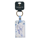 Hope Faux Leather Keychain