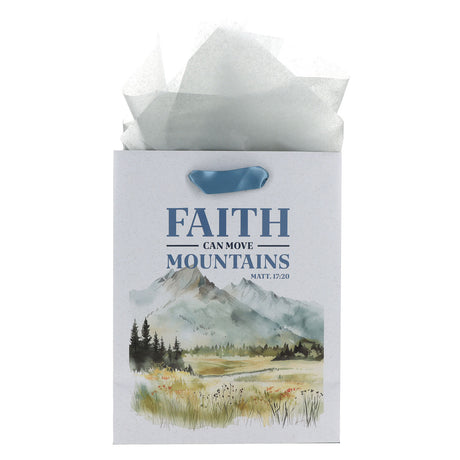 Faith Can Move Mountains Medium Gift Bag with Gift Tag