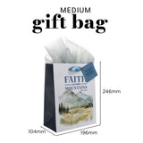 Faith Can Move Mountains Medium Gift Bag with Gift Tag