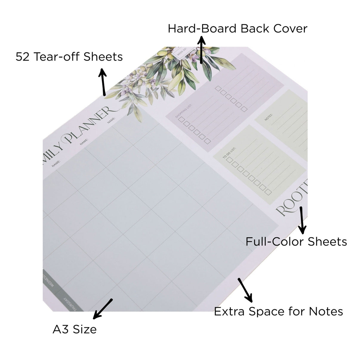 A3 Weekly Magnetic Family Planner - Rooted in Love