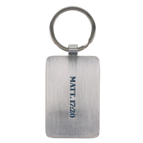 Faith Can Move Mountains Metal Keychain