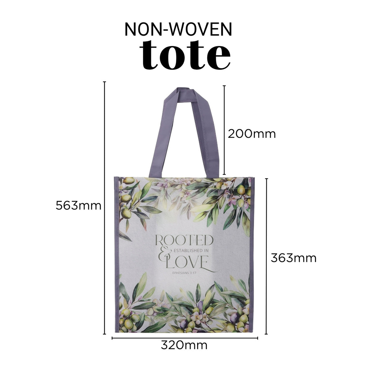 Rooted and Established in Love Non-Woven Tote Bag