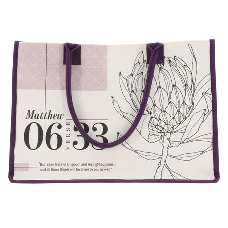 Seek First Canvas Tote Bag