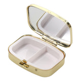 Seek First Light Gold Epoxy Pill Case with Mirror