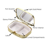Seek First Light Gold Epoxy Pill Case with Mirror