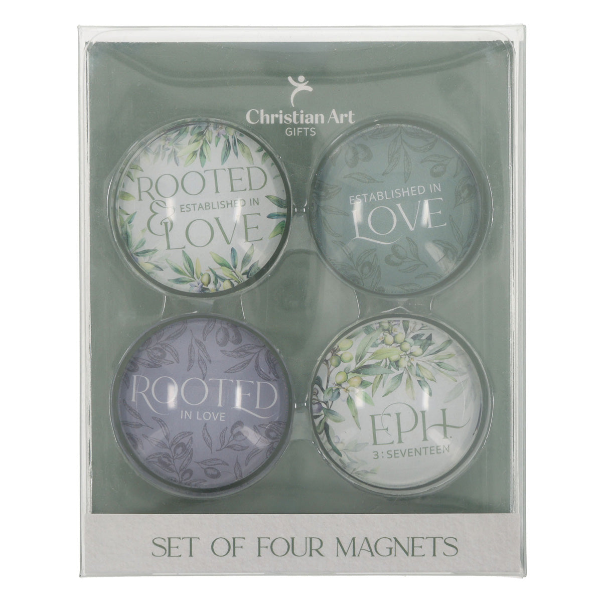 Rooted & Established in Love Four-Piece Glass Magnetic Set