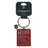 Geloof Hoop en Liefde Afrikaans Metal Keychain with Charm