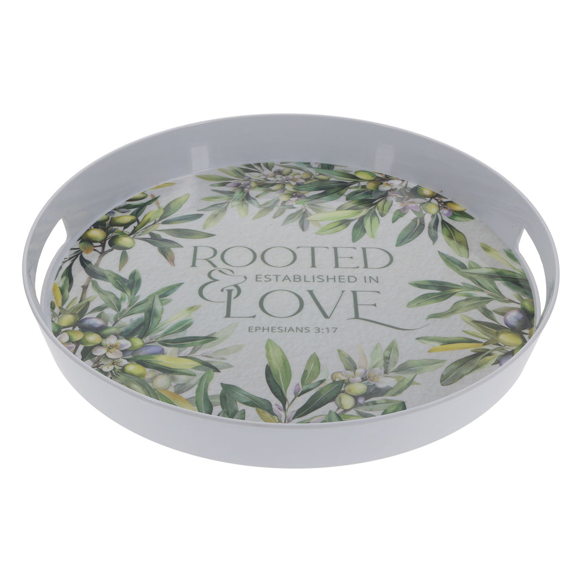 Rooted and Established in Love Melamine Serving Tray