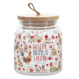 Geloof, Hoop en Liefde Afrikaans Glass Jar with Bamboo Lid
