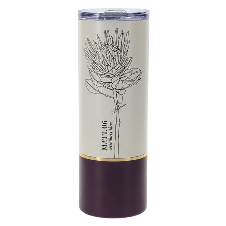 Travel Mug - Seek First (Stainless Steel, Protea Design)