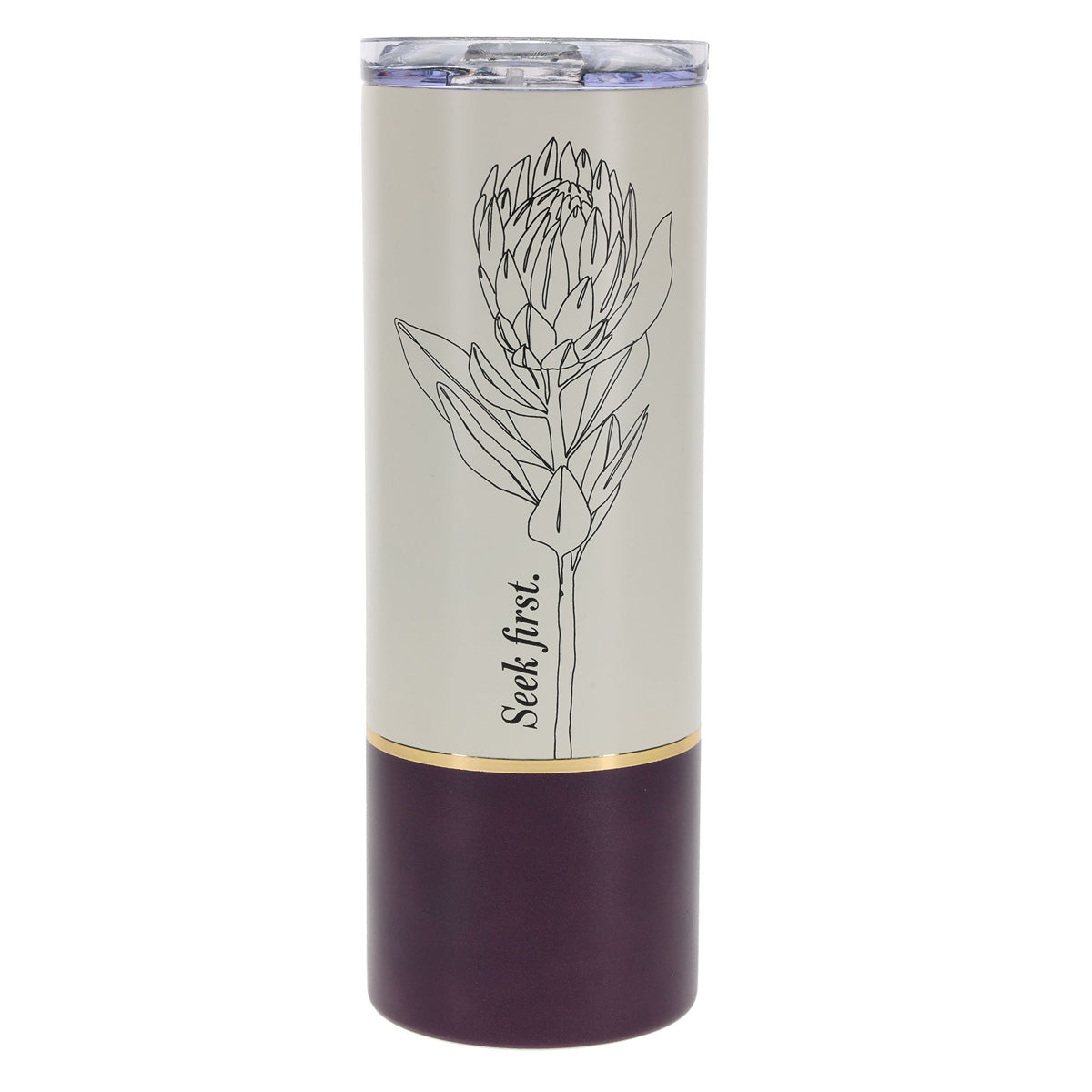 Travel Mug - Seek First (Stainless Steel, Protea Design)