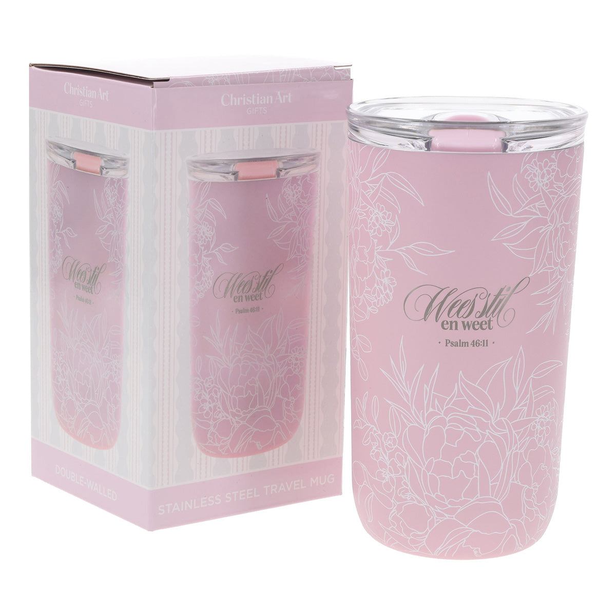 Travel Mug - Wees Stil en Weet (Stainless Steel, Afrikaans)
