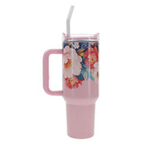 Travel Mug - Strength and Dignity (Stainless Steel, Large, Handle & Straw)