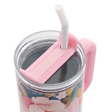 Travel Mug - Strength and Dignity (Stainless Steel, Large, Handle & Straw)