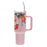 Travel Mug - Strength and Dignity (Stainless Steel, Large, Handle & Straw)