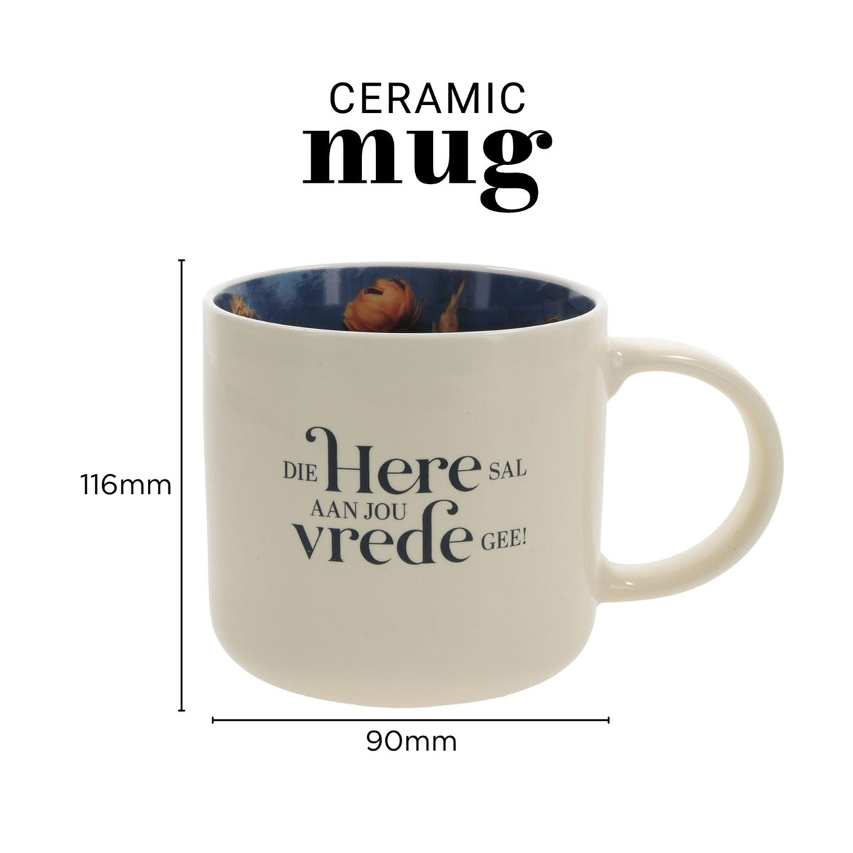 Die Here Sal aan Jou Vrede Gee Afrikaans Ceramic Mug