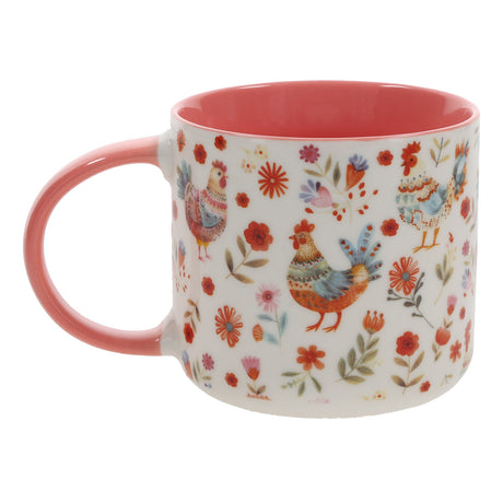 Liefde Oorwin Alles Afrikaans Ceramic Mug with Coral Interior and Handle