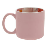 Strength and Dignity Pink Ceramic Mug with Floral Interior