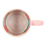 Strength and Dignity Pink Ceramic Mug with Floral Interior
