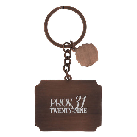 Virtuous Capable Worthy Metal Keychain