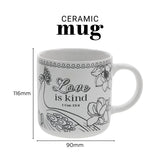 Love Is Kind Ceramic Coloring Mug