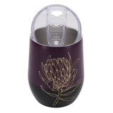 Travel Mug - Seek First (Stainless Steel, Deep Purple, Protea Design)
