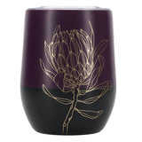 Travel Mug - Seek First (Stainless Steel, Deep Purple, Protea Design)