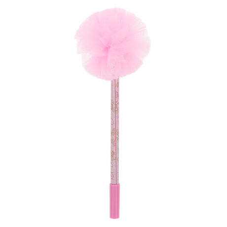 Praise and Dance Pen with Pink Tulle Pom-Pom and Blue Ink Pack of 12 Merchandiser