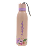 Be Still and Know Floral Peach Stainless Steel Water Bottle